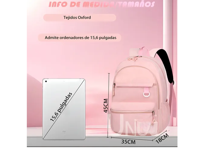 Foto 2 | Mochila Escolar Xtellar Sc-s707 De 30l, Diseño Moderno, Color Rosa.