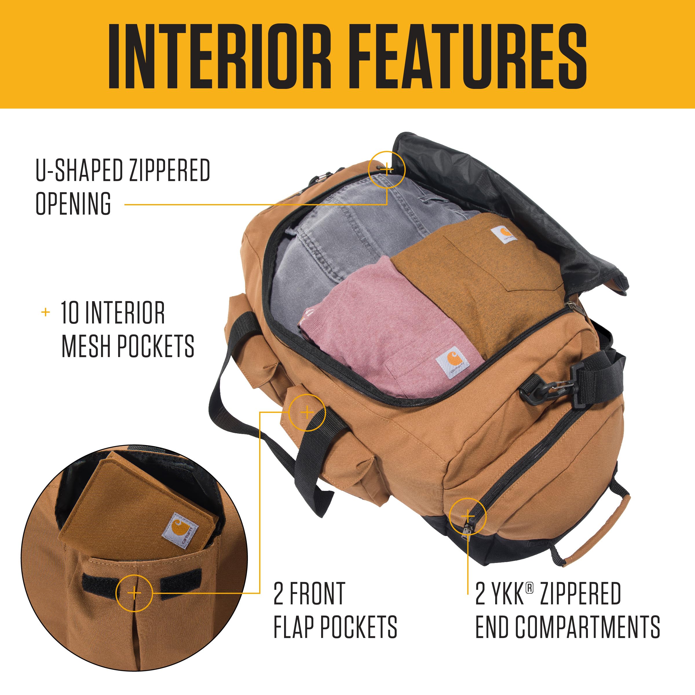 Foto 4 pulgar | Bolsa De Lona Carhartt Utility De Poliéster 600d, Resistente Al Agua, 40 Litros - Venta Internacional.