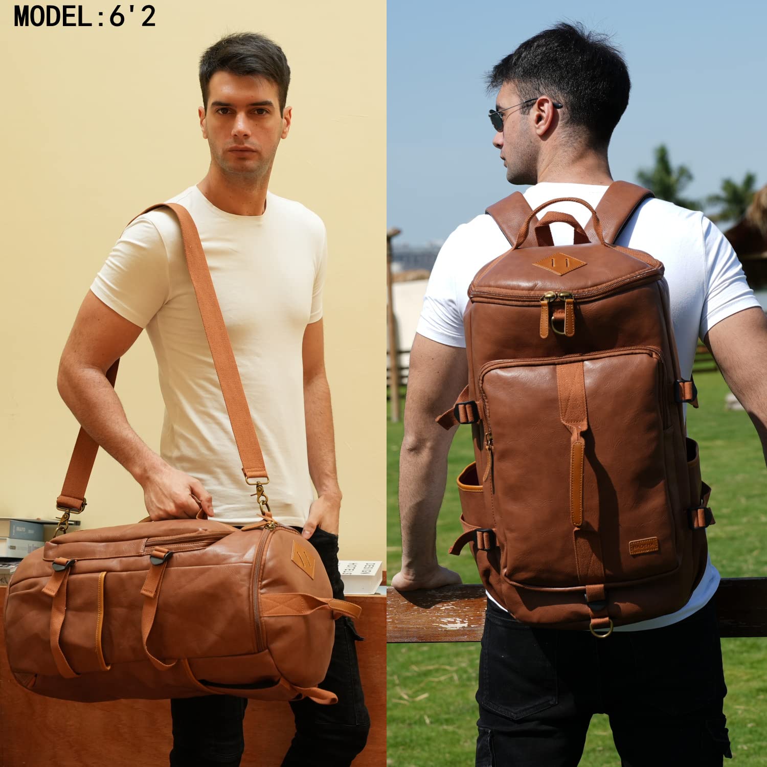 Foto 4 pulgar | Bolsa De Viaje Baosha Hb-26 Weekender De Piel Vegana - Venta Internacional.