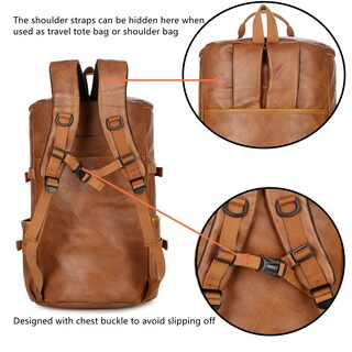 Foto 4 | Bolsa De Viaje Baosha Hb-26 Weekender De Piel Vegana - Venta Internacional.