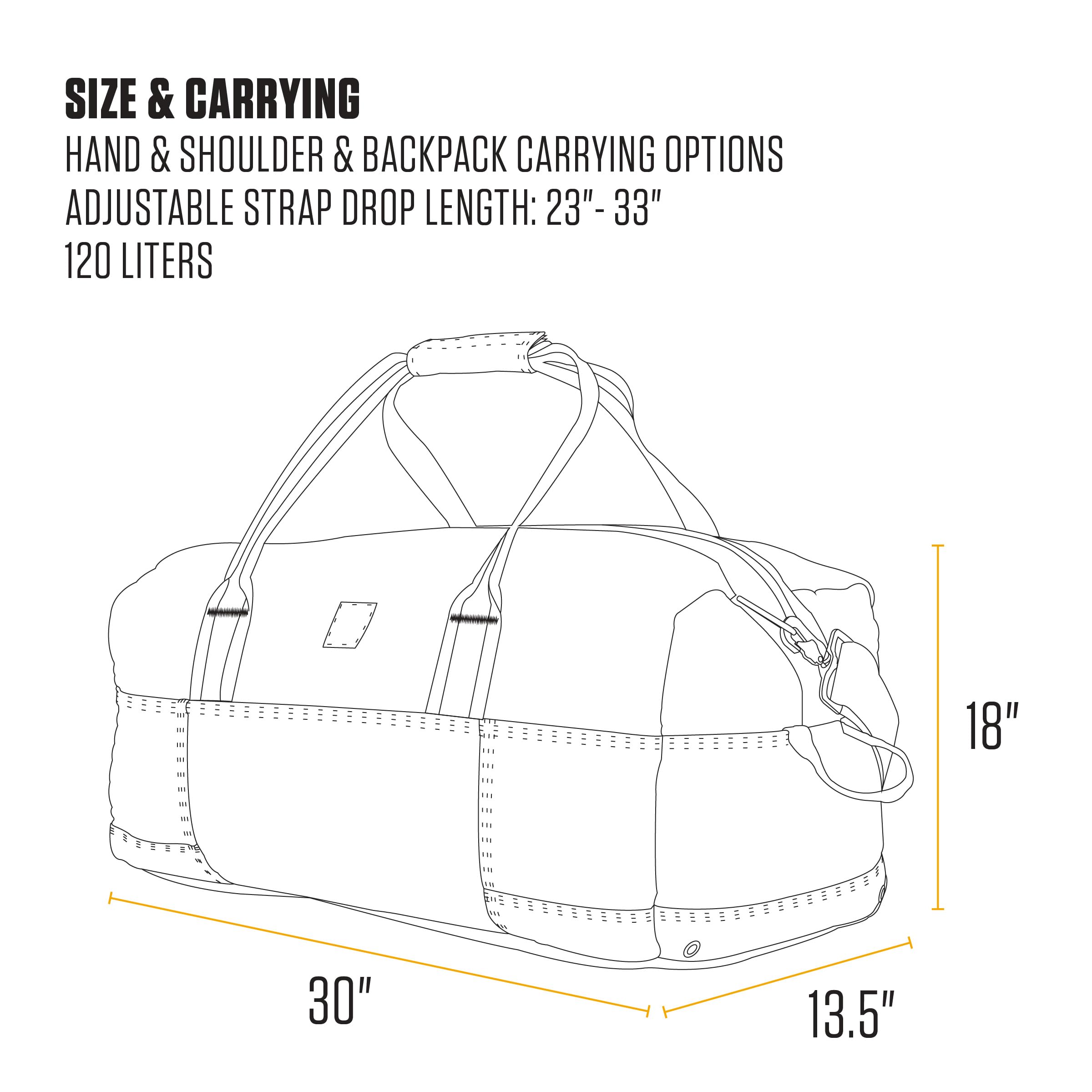 Foto 5 | Bolsa De Viaje Carhartt Classic 120 L Heavy-duty Marrón - Venta Internacional.