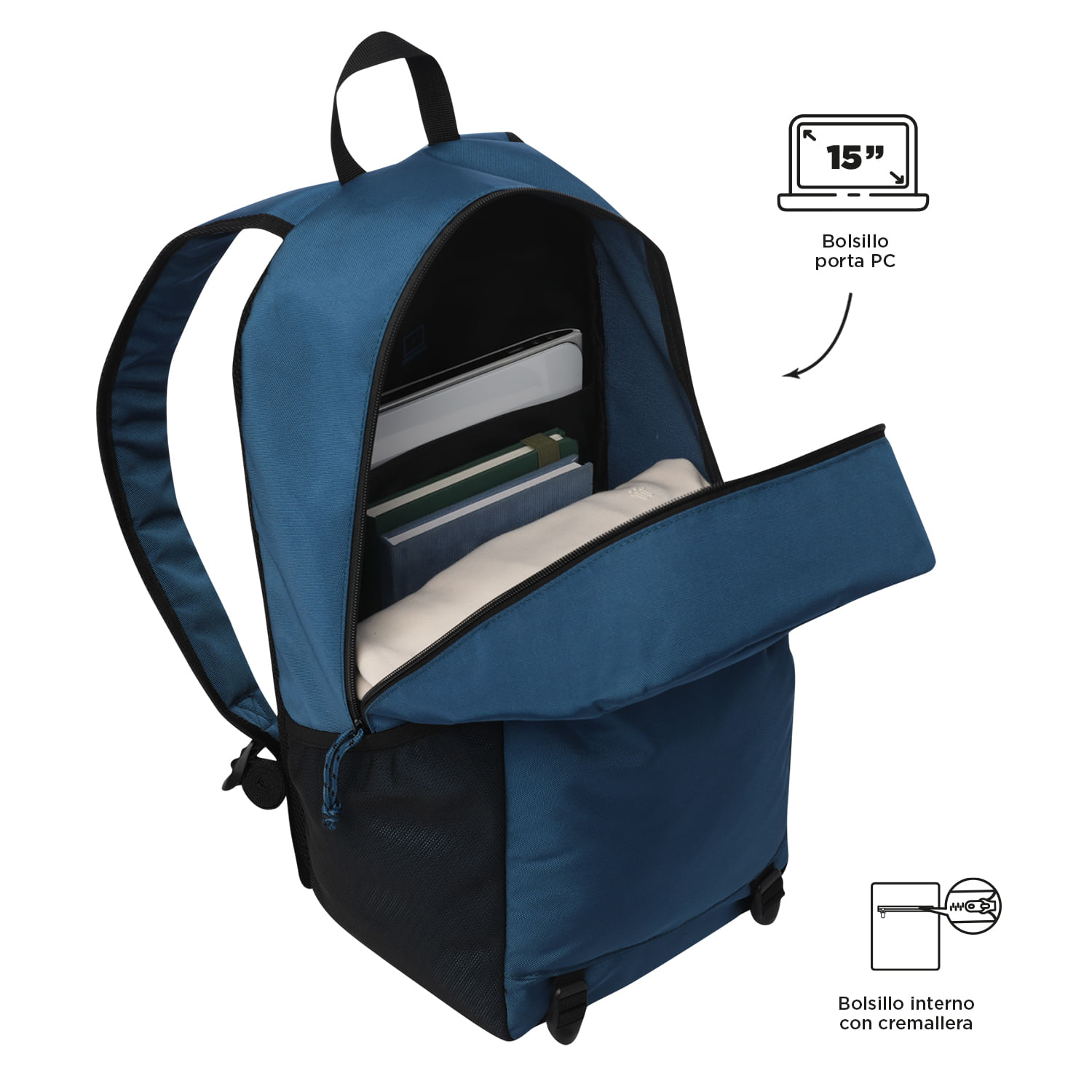Foto 5 pulgar | Mochila Ergonómica Extra Grande Porta Laptop 15 | 24 L Rambo