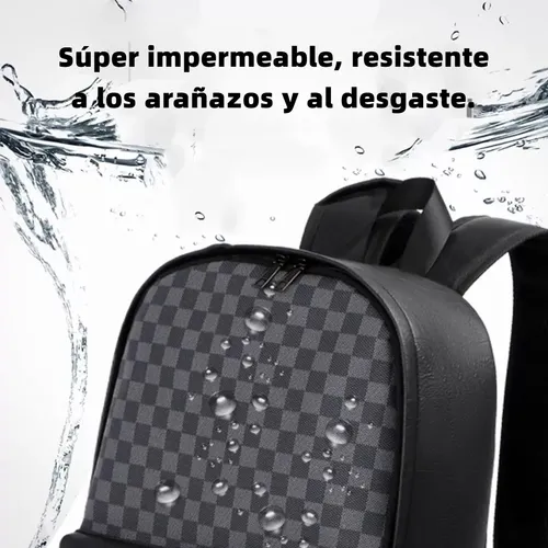 Foto 5 pulgar | Tiburón Xtellar Mochila Impermeable De Cuero Suave Para Hombre