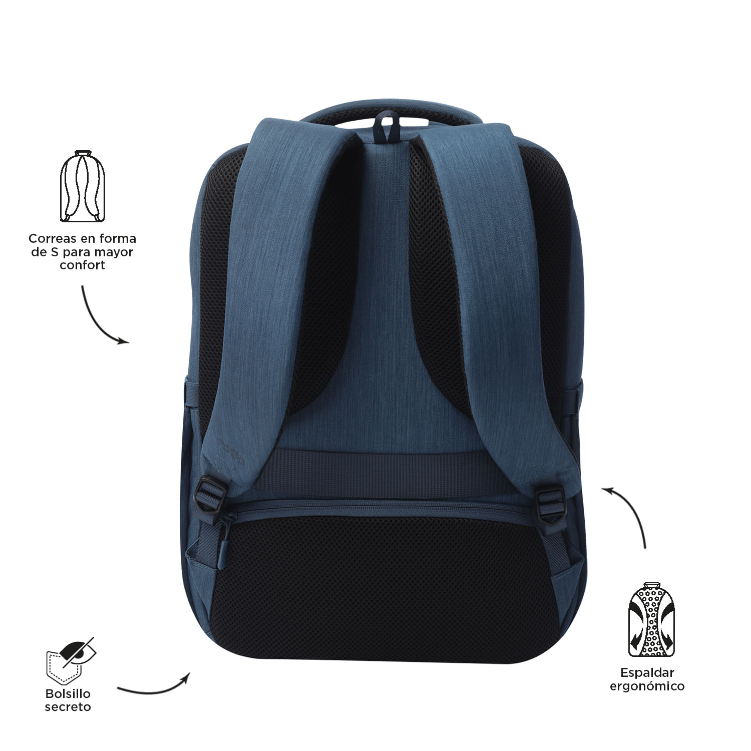 Foto 5 pulgar | Mochila Ergonómica Grande Porta Laptop 16 | 16 L Dallas