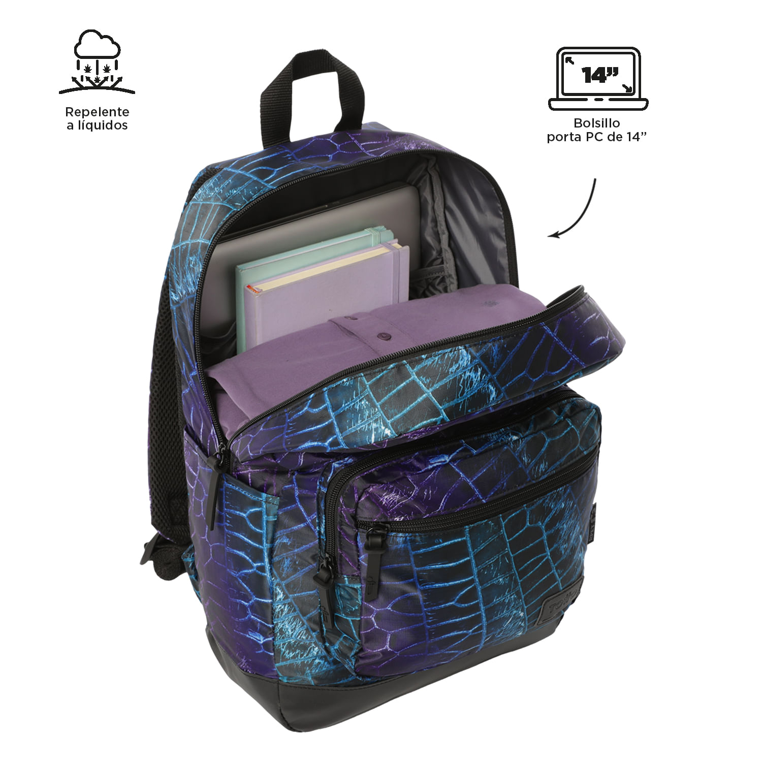 Foto 5 pulgar | Mochila Grande Porta Laptop 14 | 20 L Tocax