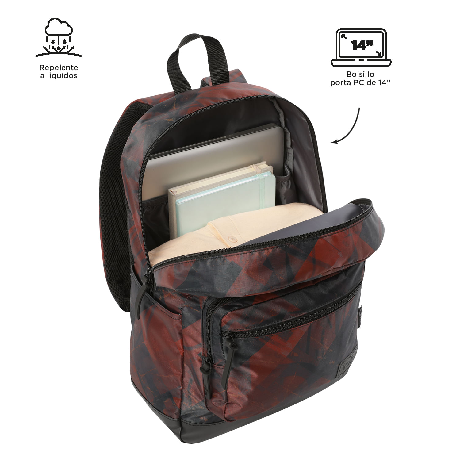 Foto 5 pulgar | Mochila Grande Porta Laptop 14 | 20 L Tocax