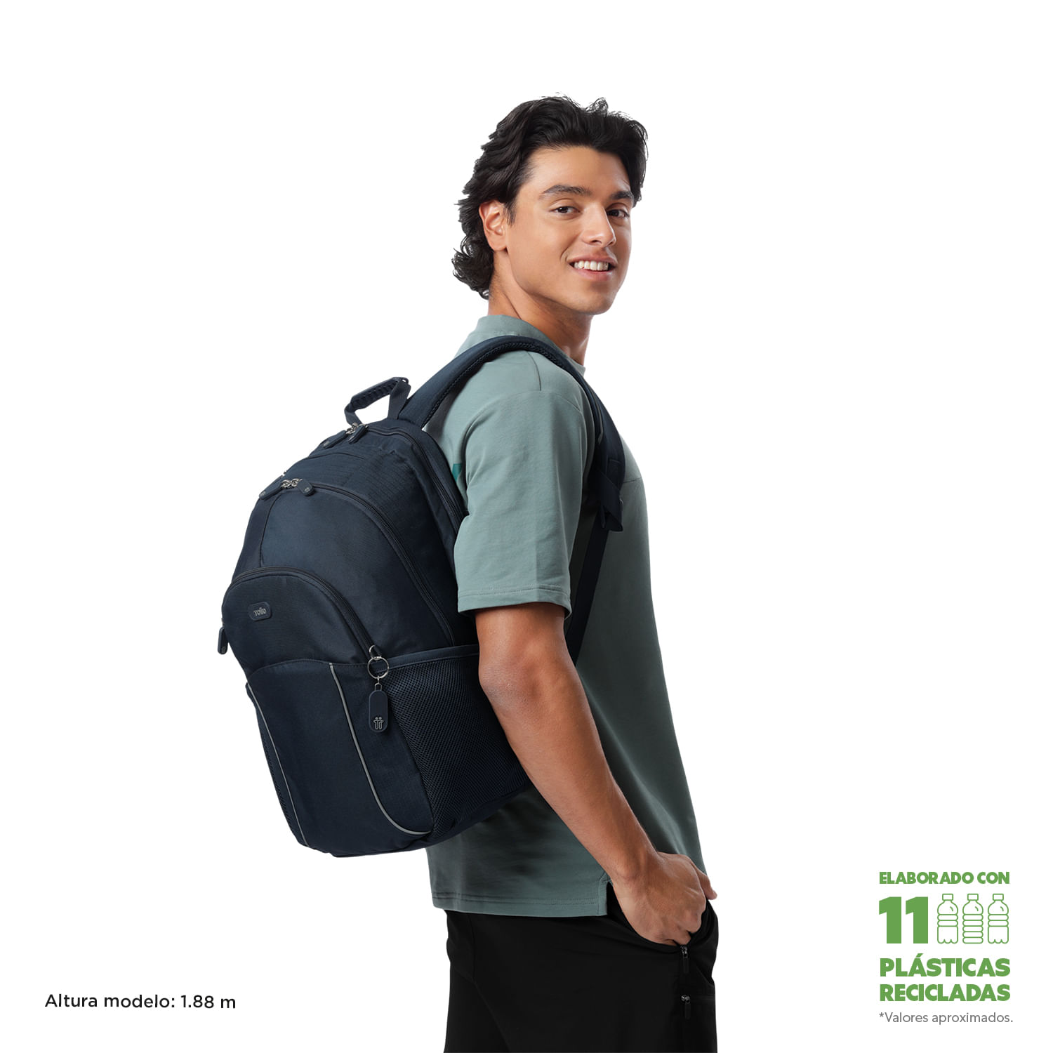 Foto 3 pulgar | Mochila Ergonómica Grande Porta Laptop 15.4 | 32 L Cambri 2.0