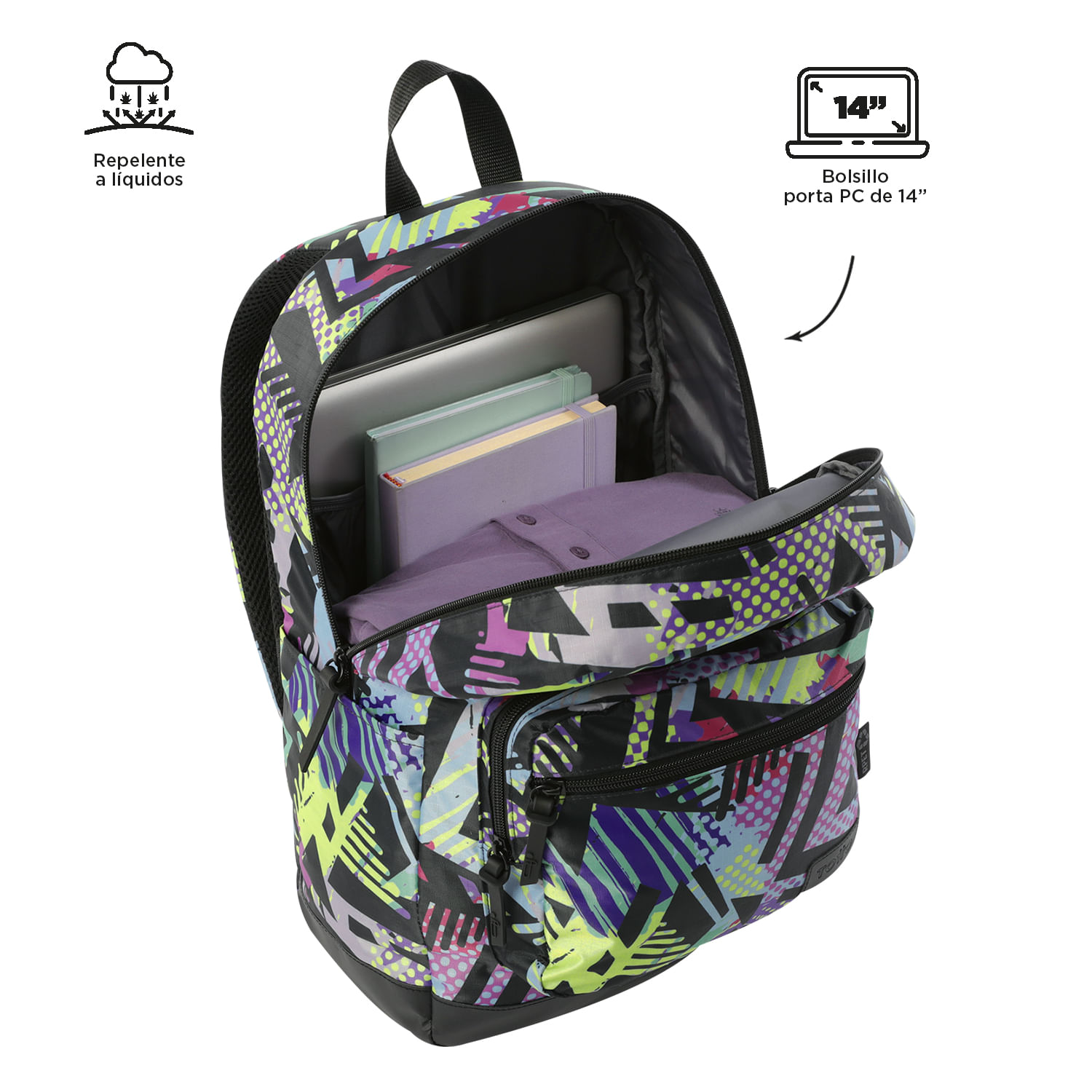 Foto 5 pulgar | Mochila Grande Porta Laptop 14 | 20 L Tocax