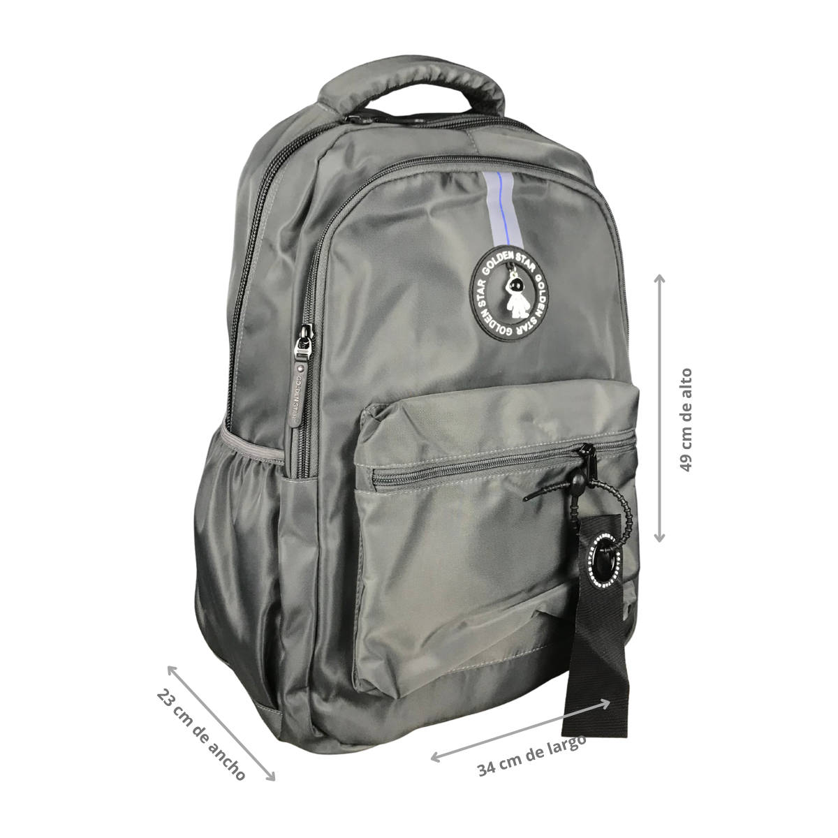 Foto 4 pulgar | Mochila Golden Star Astronauta Escolar Gf-1581 Gris
