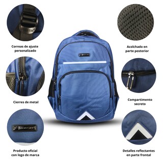 Foto 2 | Mochila Golden Star Juvenil Casual Urbana Df-9029 Azul