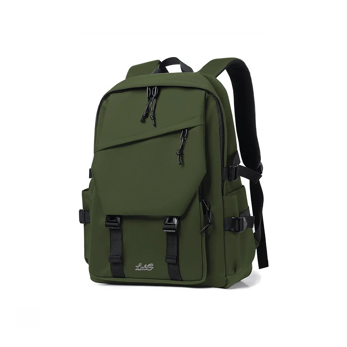 Mochila Gran Capacidad Para Laptop Lab.g Verde Militar