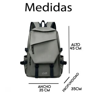 Foto 5 | Mochila Gran Capacidad Para Laptop Lab.g Verde Militar