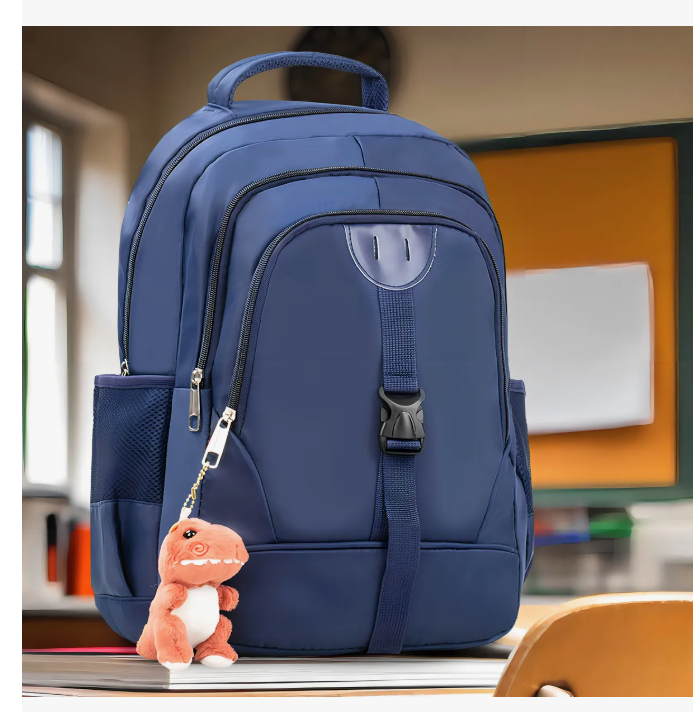 Foto 5 | Mochila Escolar Y Llavero De Peluche Azul Marino