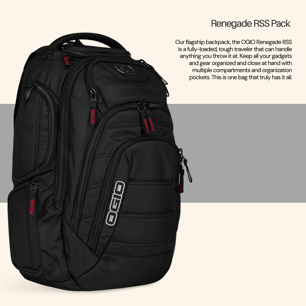 Foto 3 pulgar | Mochila Ogio Renegade Large Black Pindot Para Portátil De 15 Pulgadas - Venta Internacional.