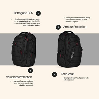 Foto 3 | Mochila Ogio Renegade Large Black Pindot Para Portátil De 15 Pulgadas - Venta Internacional.