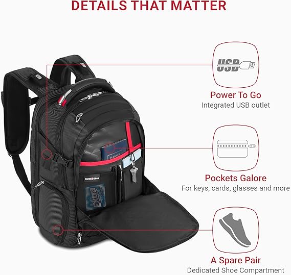 Foto 4 pulgar | Mochila Portátil Swissgear Usb Scansmart Resistente Abrasión Y Fácil De Transportar