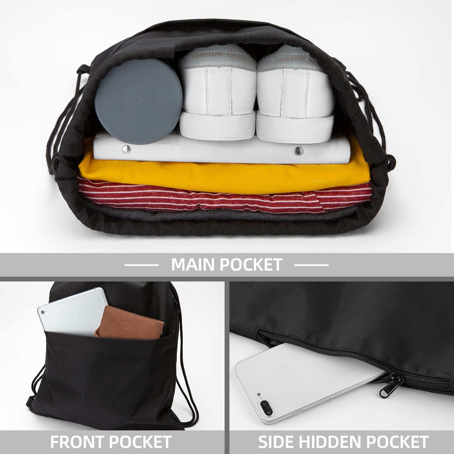 Foto 5 pulgar | Mochila Con Cordón Vorspack  Resistente Al Agua  18 Litros  Color Granate - Venta Internacional.