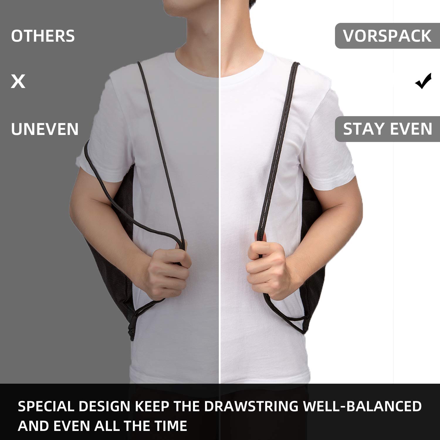 Foto 5 | Mochila Con Cordón Vorspack  Resistente Al Agua  18 Litros  Color Granate - Venta Internacional.