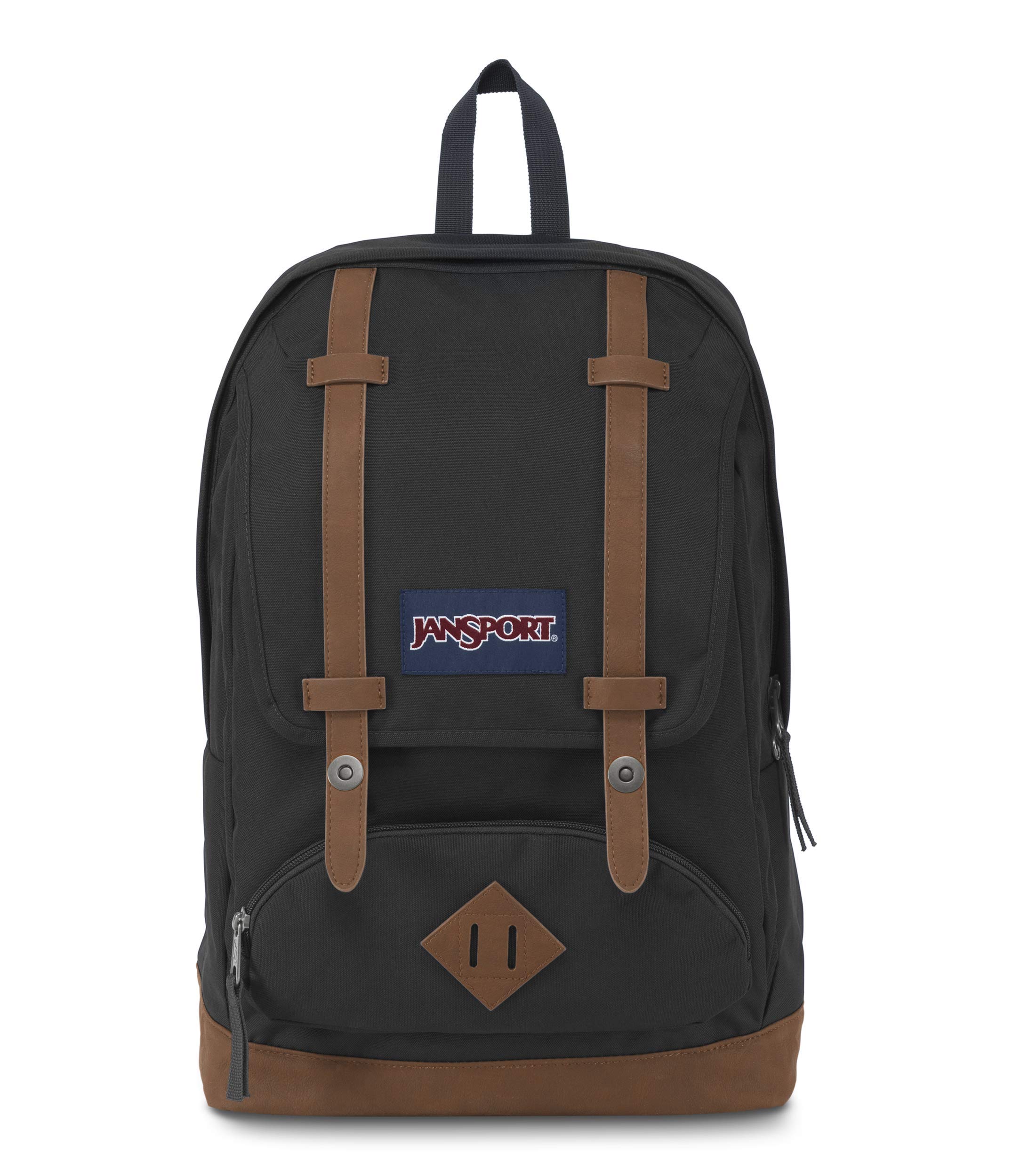 Foto 2 pulgar | Mochila Jansport Cortlandt De Cuero Sintético Negro 15'' - Venta Internacional.
