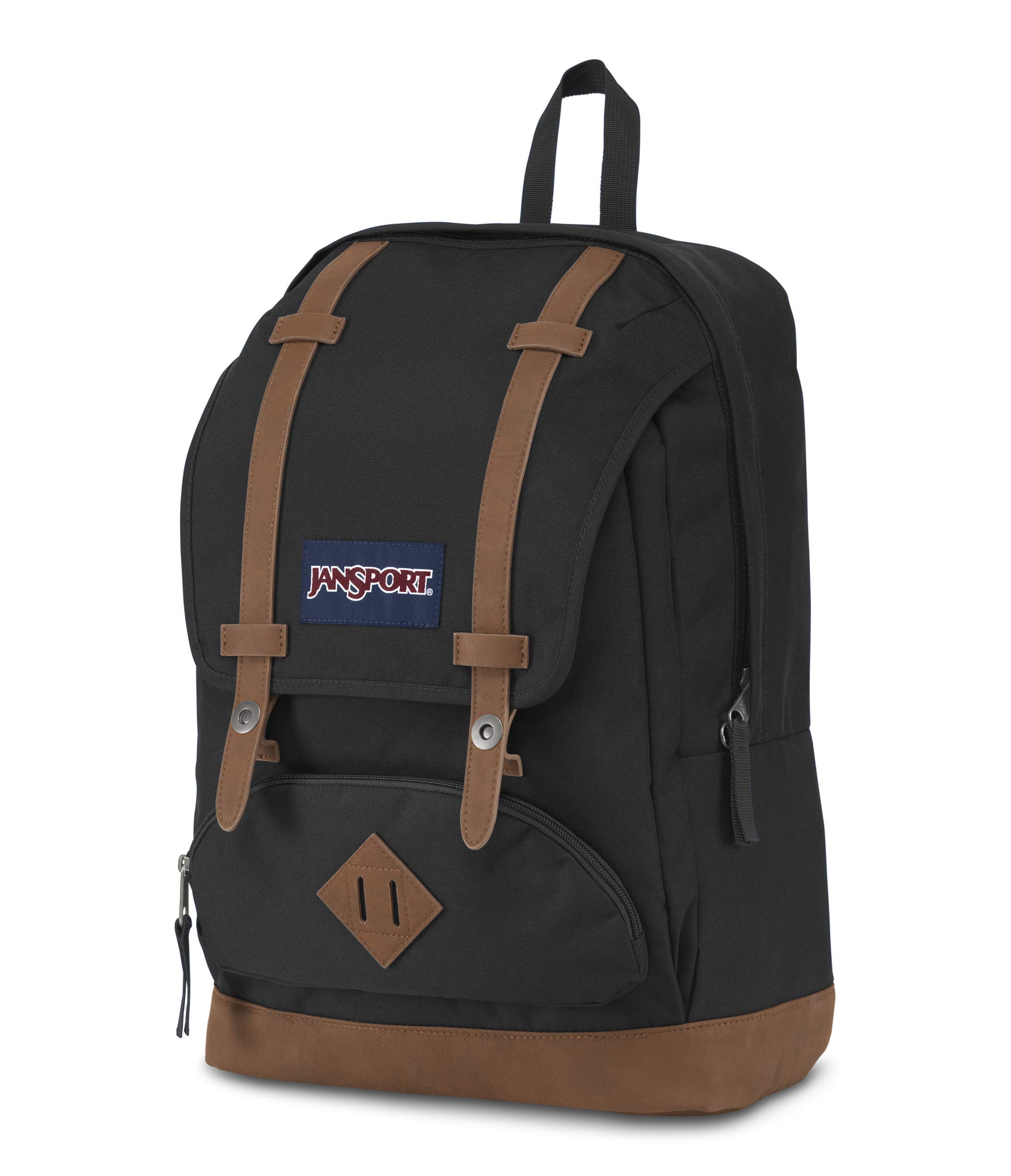Foto 5 pulgar | Mochila Jansport Cortlandt De Cuero Sintético Negro 15'' - Venta Internacional.