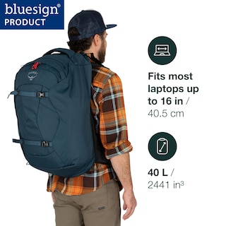 Foto 2 | Mochila De Viaje Osprey Farpoint 40l Para Hombre Negra - Venta Internacional.