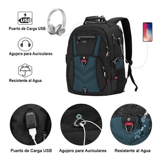 Foto 3 | Mochila Urbana De Gran Capacidad Lab.g Azul