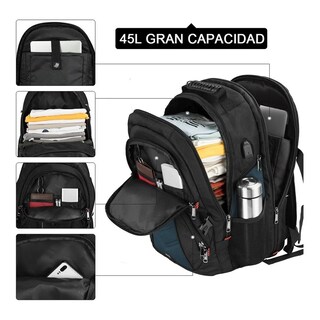 Foto 4 | Mochila Urbana De Gran Capacidad Lab.g Azul