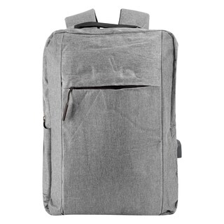 Foto 1 | Mochila Unisex Gris Poliester Liso Sintetico Hong Kong Nueva Imagen