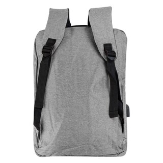 Foto 3 | Mochila Unisex Gris Poliester Liso Sintetico Hong Kong Nueva Imagen
