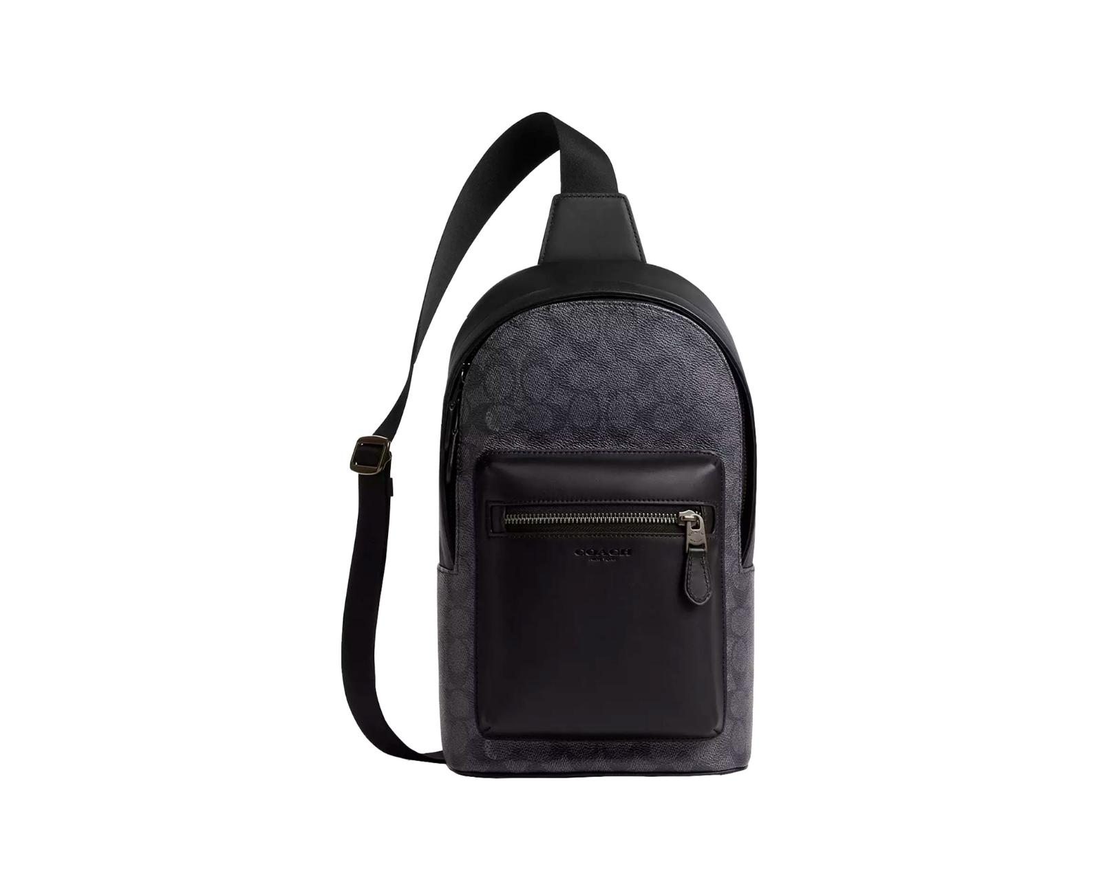 Foto 2 pulgar | Bandolera Coach West Pack Signature Canvas Cv924 Color Negro