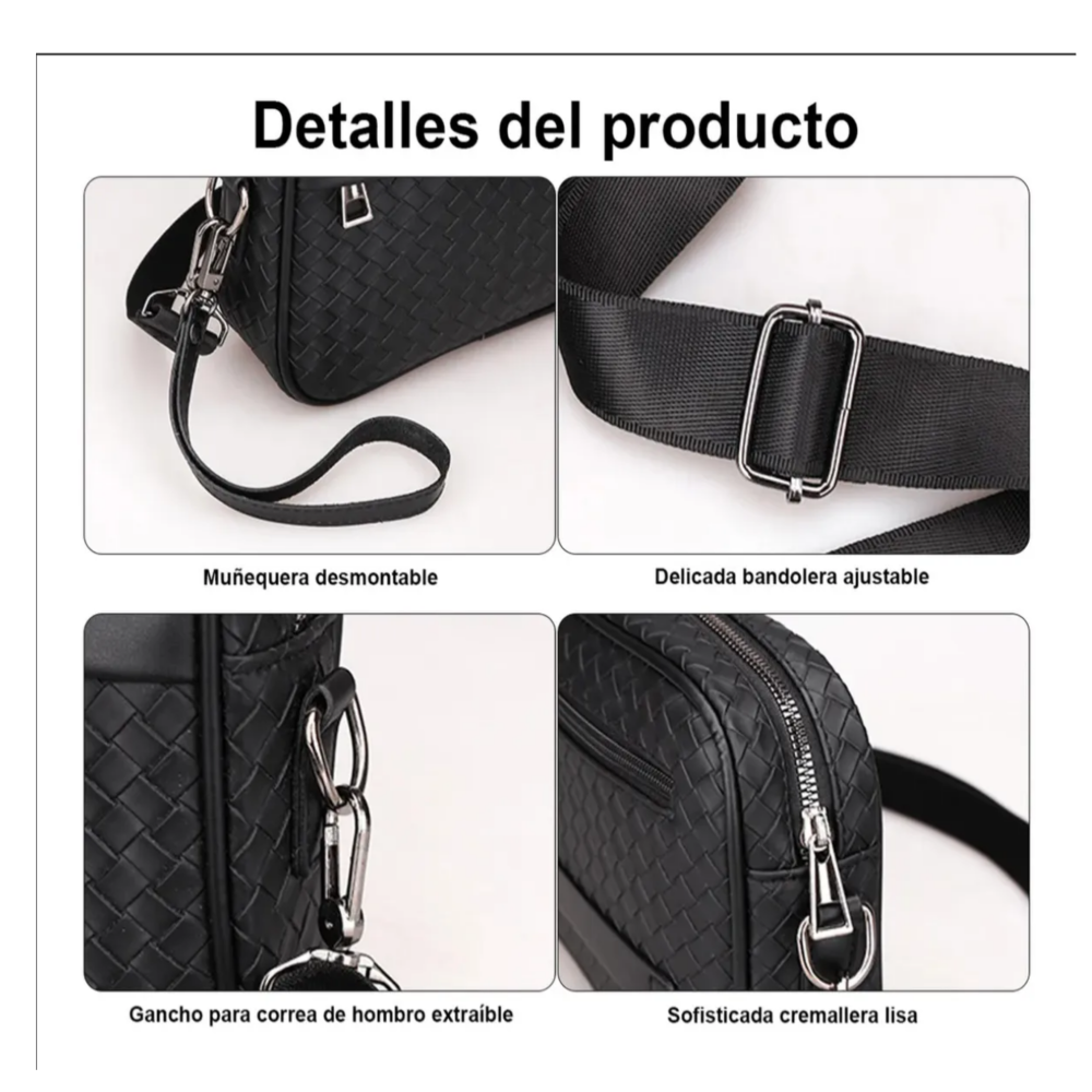 Foto 4 pulgar | Bandolera Hombres Crossbody Bolso Belug  Negro