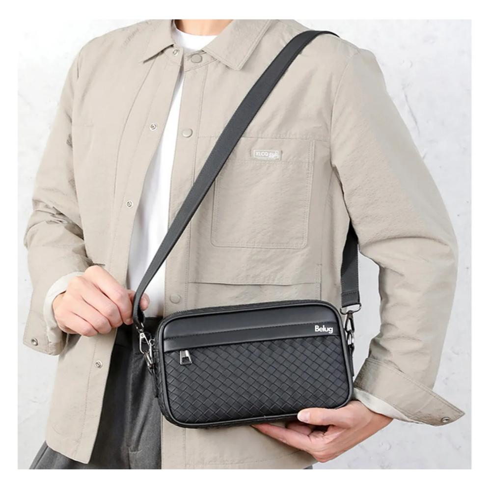 Foto 5 | Bandolera Hombres Crossbody Bolso Belug  Negro
