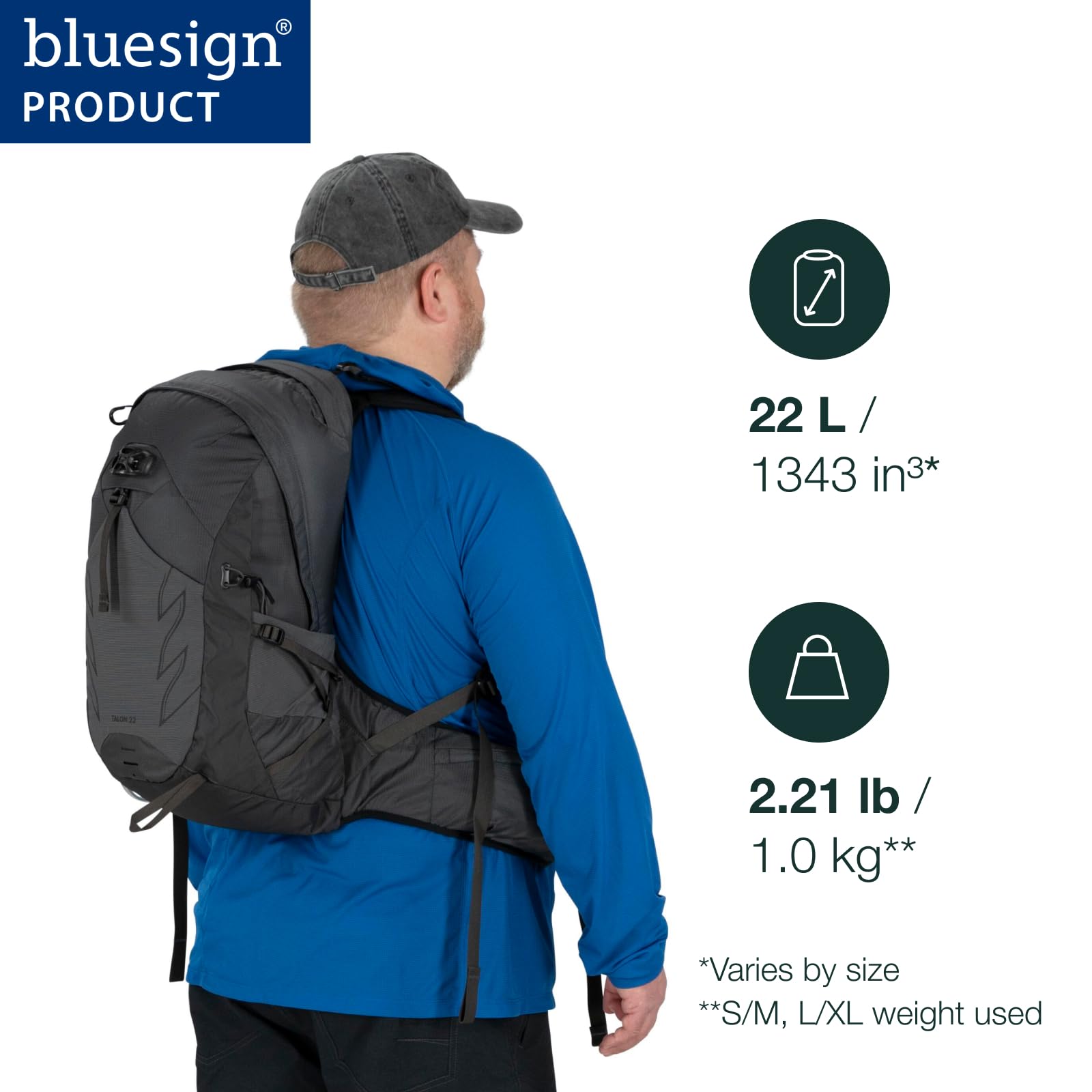 Foto 3 pulgar | Mochila De Senderismo Osprey Talon 22l Para Hombre Eclipse Grey - Venta Internacional.