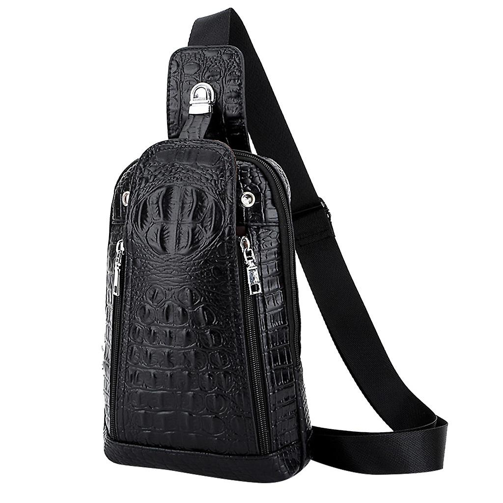 Foto 3 pulgar | Bolso De Pecho Huoguo Para Hombre  A La Moda  De Cuero  Casual  Con Hombro - Venta Internacional.