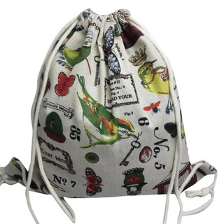 Foto 2 | Mochila Huoguo Con Estampado Retro Con Cordón Unisex 34 5 X 41 Cm - Venta Internacional.