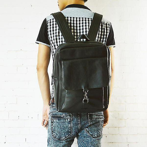 Foto 4 pulgar | Mochila De Ordenador Huoguo De Piel Sintética Retro Minimalista Para Hombre - Venta Internacional.
