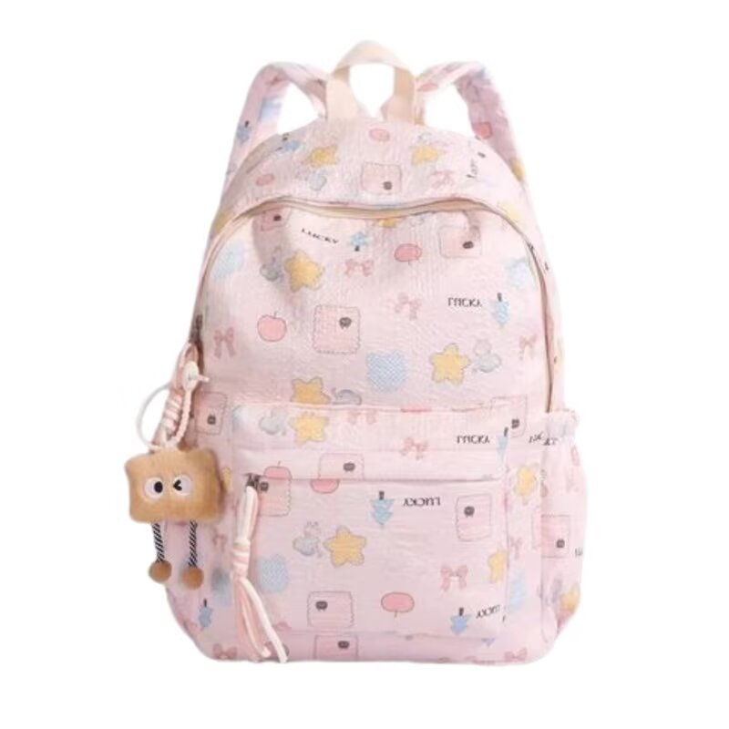 Foto 2 pulgar | Mochila Sanmu Ligera De Terciopelo Estilo Ins Con Bonitos Dibujos Animados - Venta Internacional.