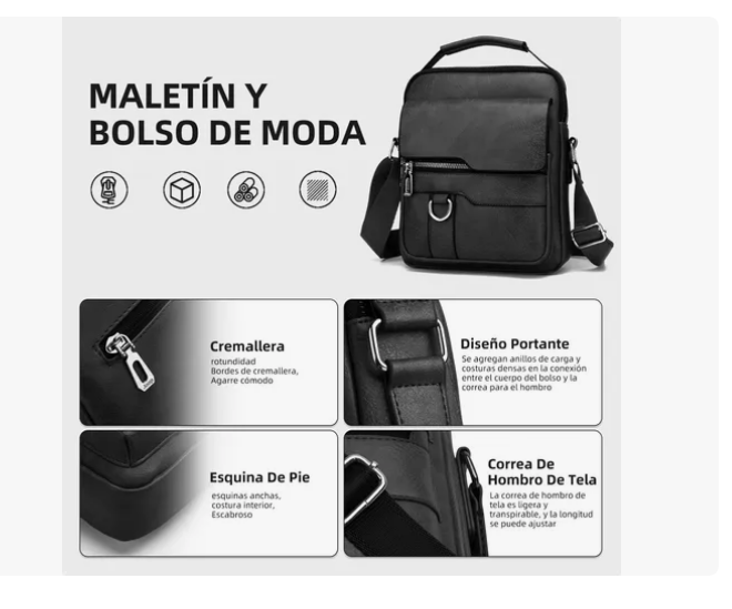 Foto 3 | Bolso Mariconera Hombre Maletin