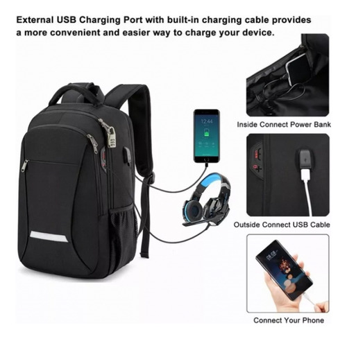 Foto 3 pulgar | Mochila Roku Negra-Venta Internacional
