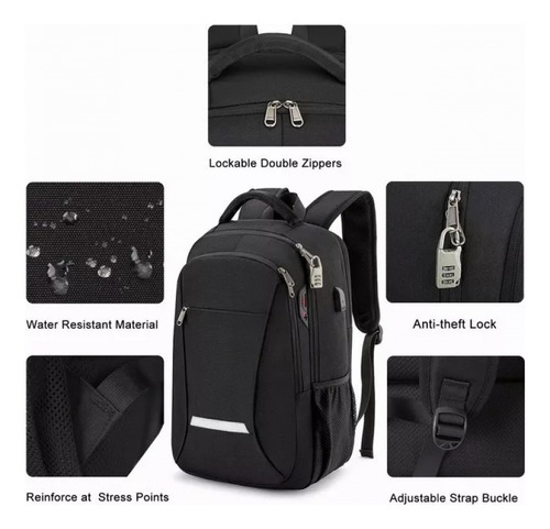 Foto 5 pulgar | Mochila Roku Negra-Venta Internacional