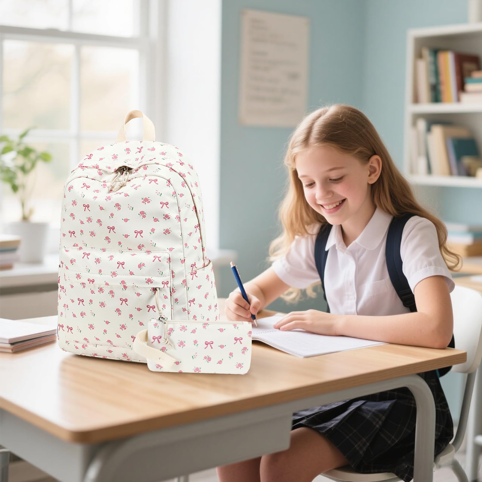 Foto 6 pulgar | Mochila Escolar Bluboon Para Adolescentes Con Lonchera Y Estuche Para Lápices - Venta Internacional.