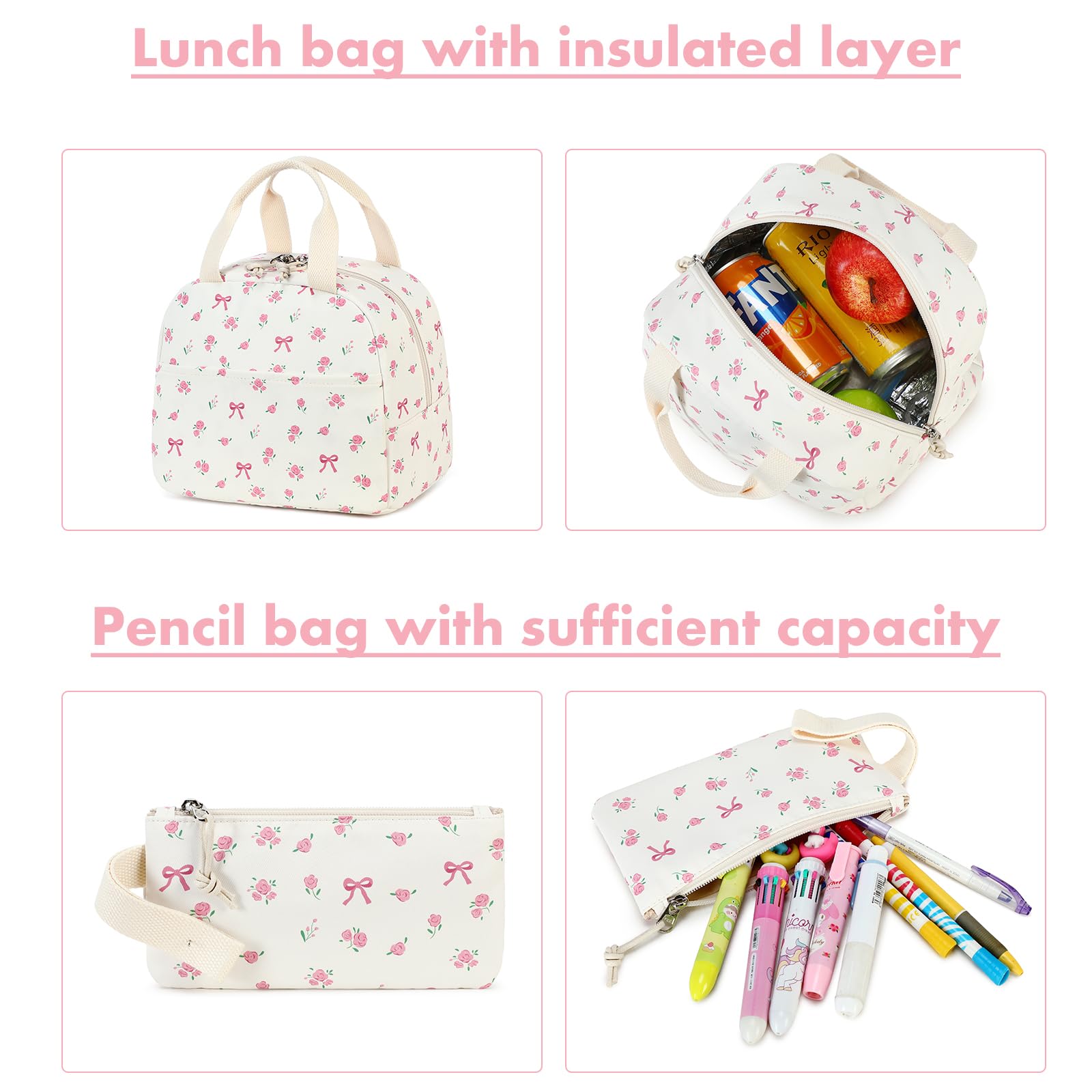 Foto 8 pulgar | Mochila Escolar Bluboon Para Adolescentes Con Lonchera Y Estuche Para Lápices - Venta Internacional.