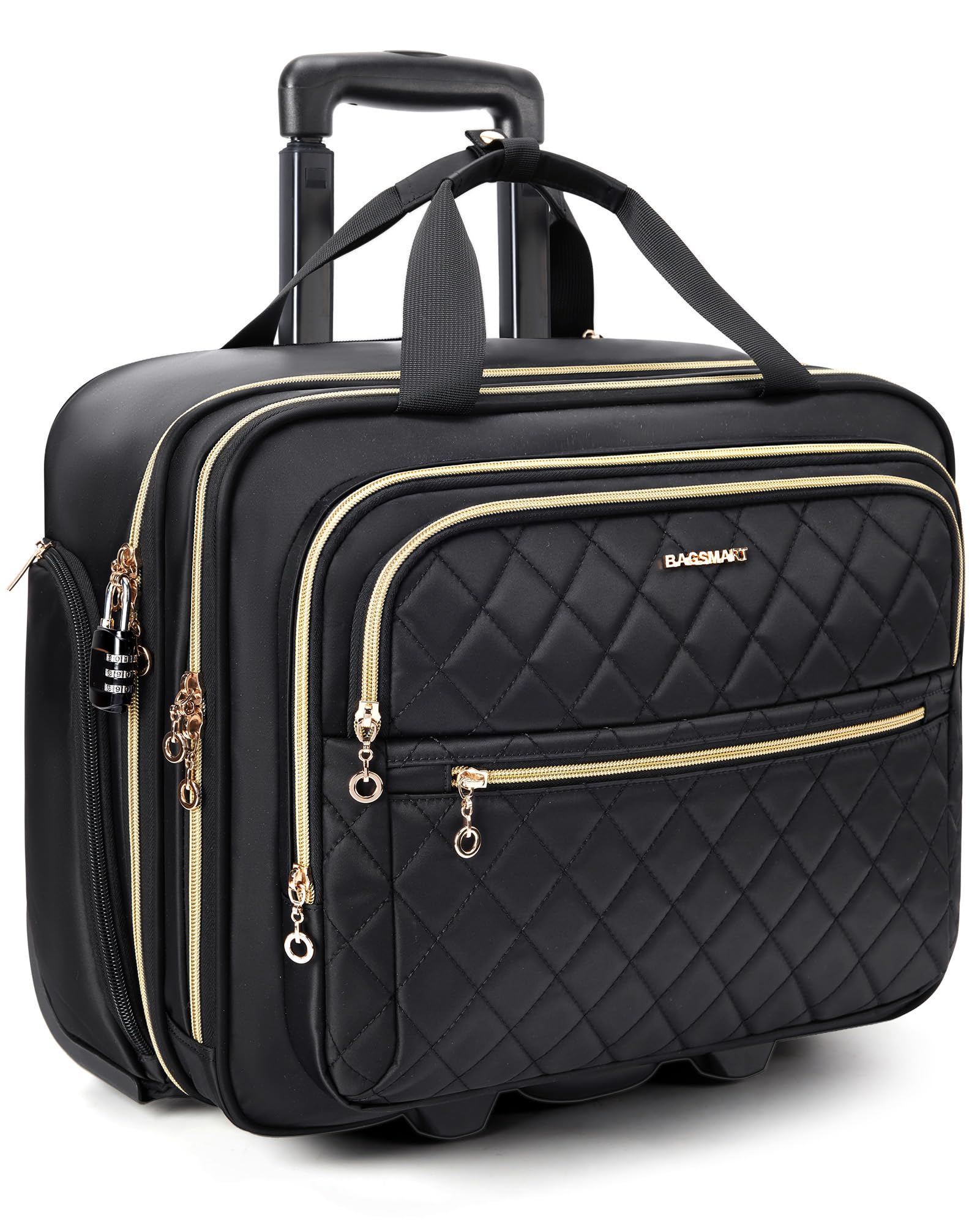 Foto 2 pulgar | Bolsa Con Ruedas Bagsmart Para Portátil De 15 6 Pulgadas  40 L  Negra - Venta Internacional.