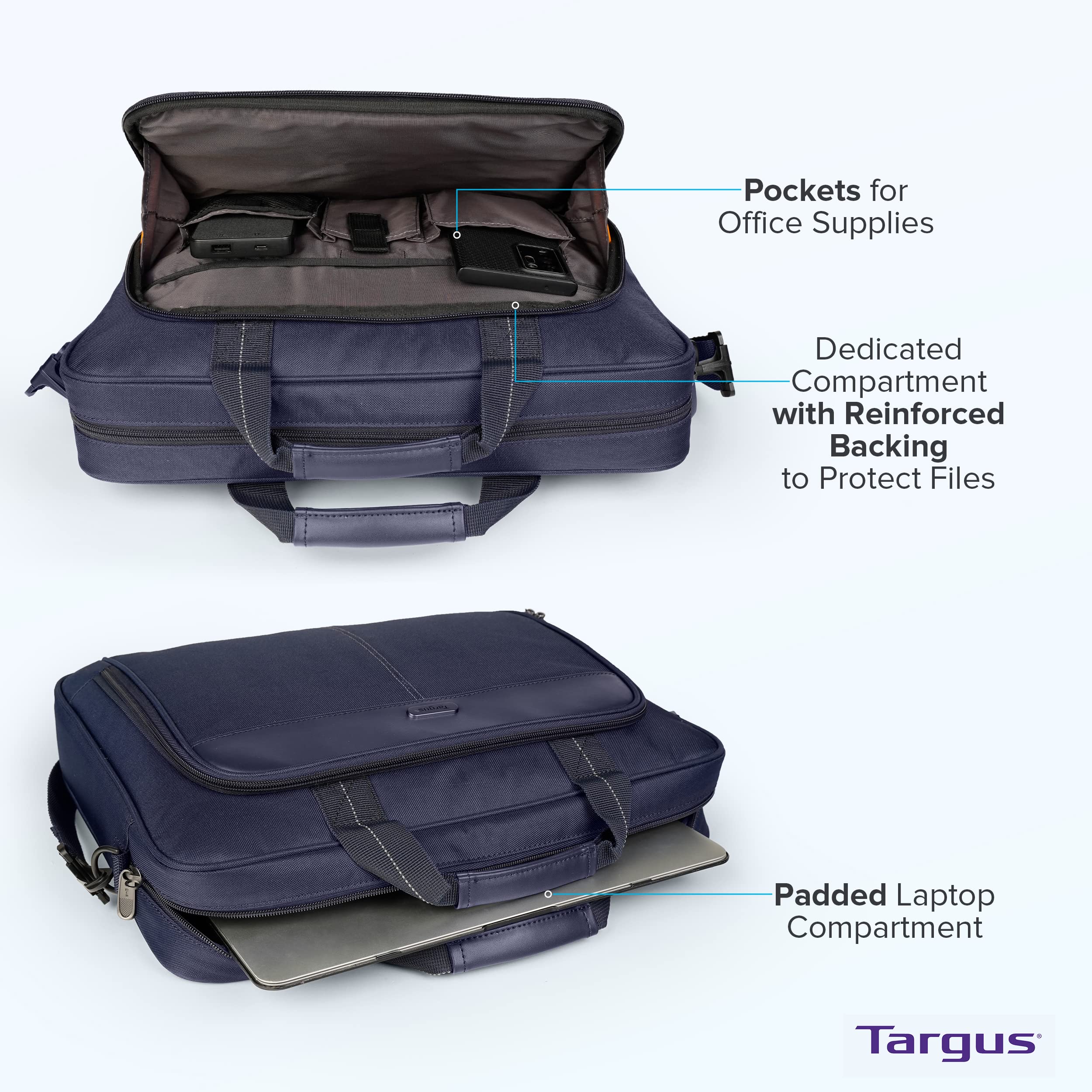 Foto 4 | Funda Para Portátil Targus Classic Slim De 15 A 16 Pulgadas  Azul  Para Portátil De 16 Pulgadas - Venta Internacional.