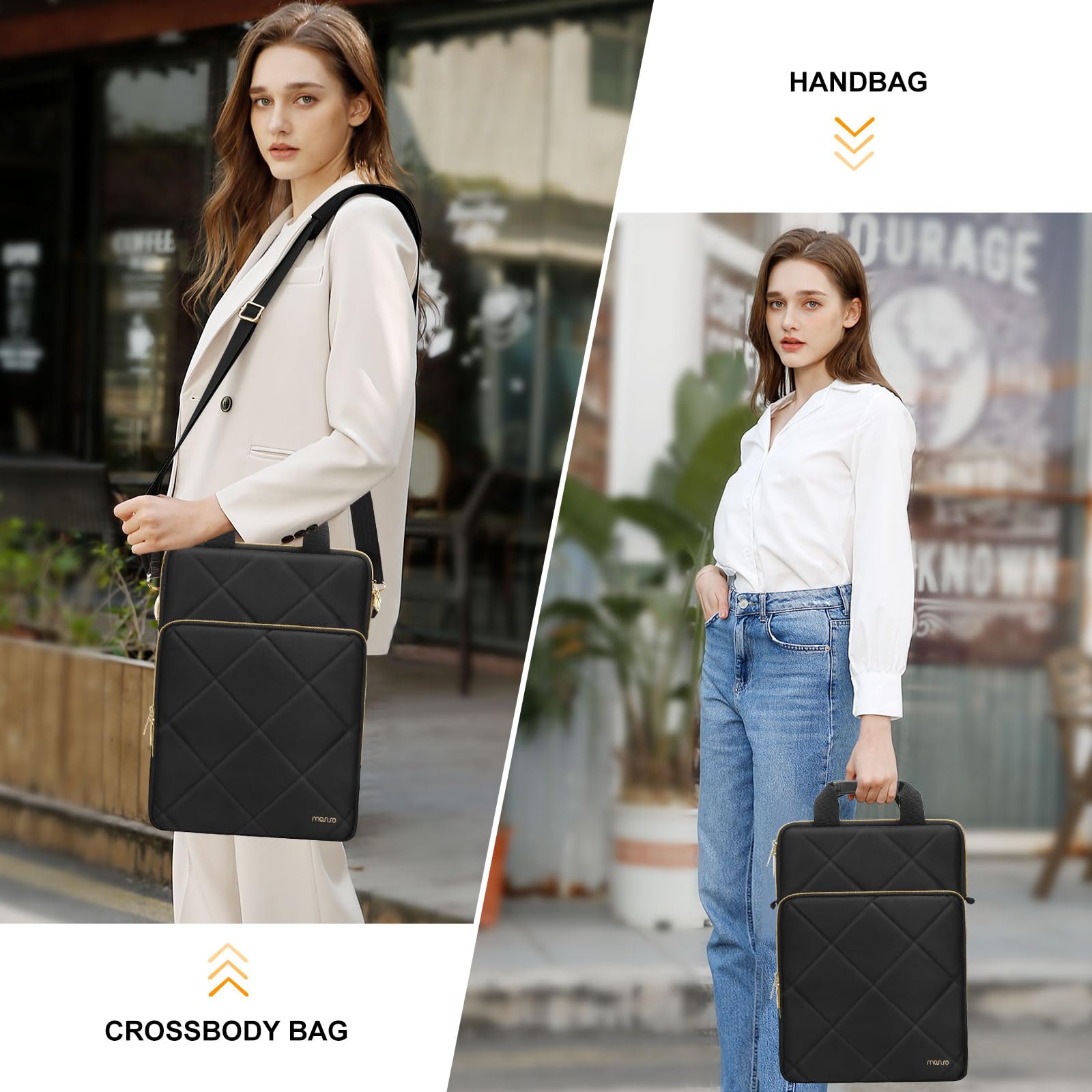Foto 6 | Bolso De Hombro Para Portátil Mosiso Vertical 15-15.6'' Negro - Venta Internacional.