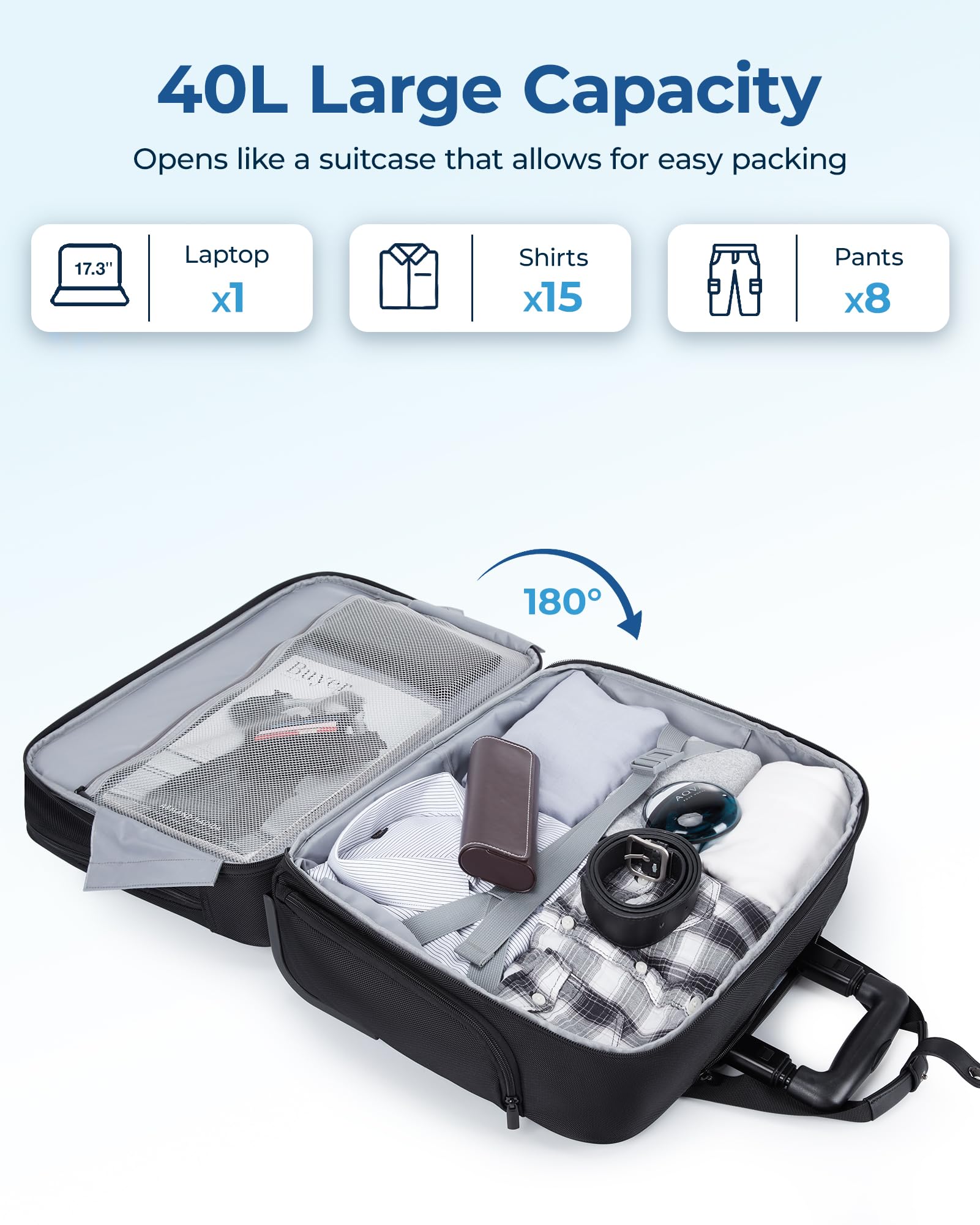 Foto 4 pulgar | Maletín Con Ruedas Bagsmart Para Portátil Con Ruedas De 17.3 Pulgadas  Color Negro - Venta Internacional.