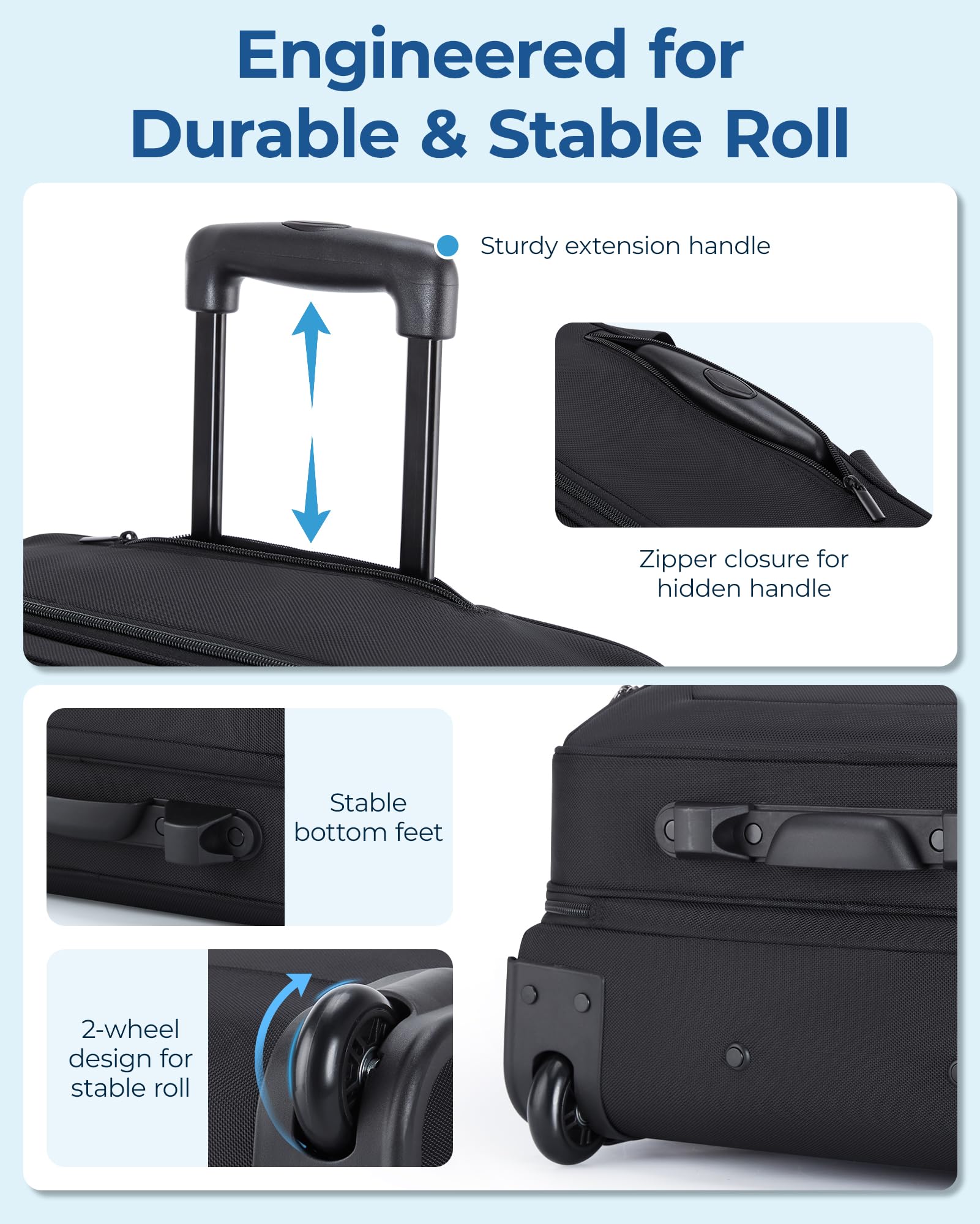 Foto 5 pulgar | Maletín Con Ruedas Bagsmart Para Portátil Con Ruedas De 17.3 Pulgadas  Color Negro - Venta Internacional.