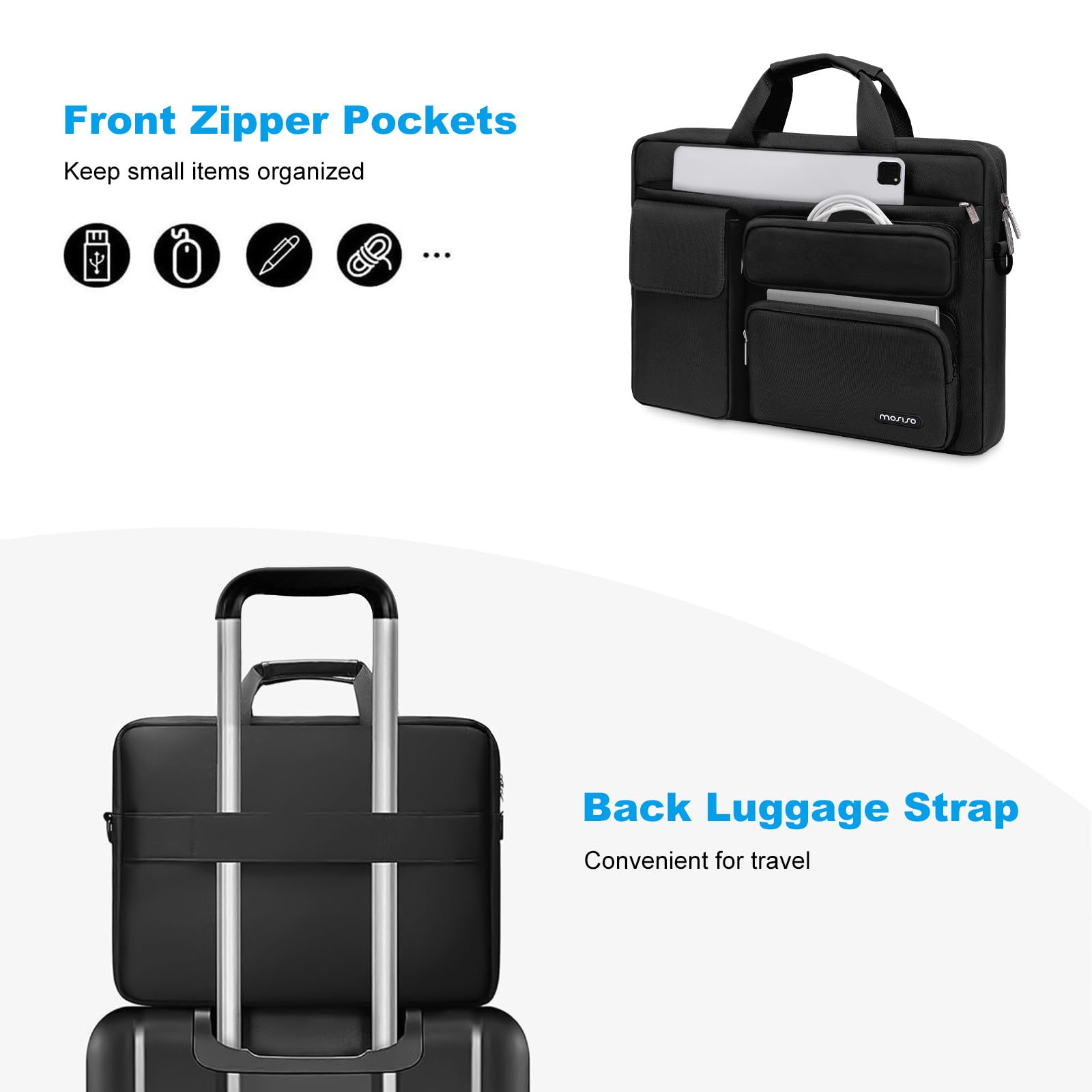 Foto 2 | Bandolera Para Portátil Compatible Con Mosiso  Macbook De 13 A 13 3 Pulgadas - Venta Internacional.