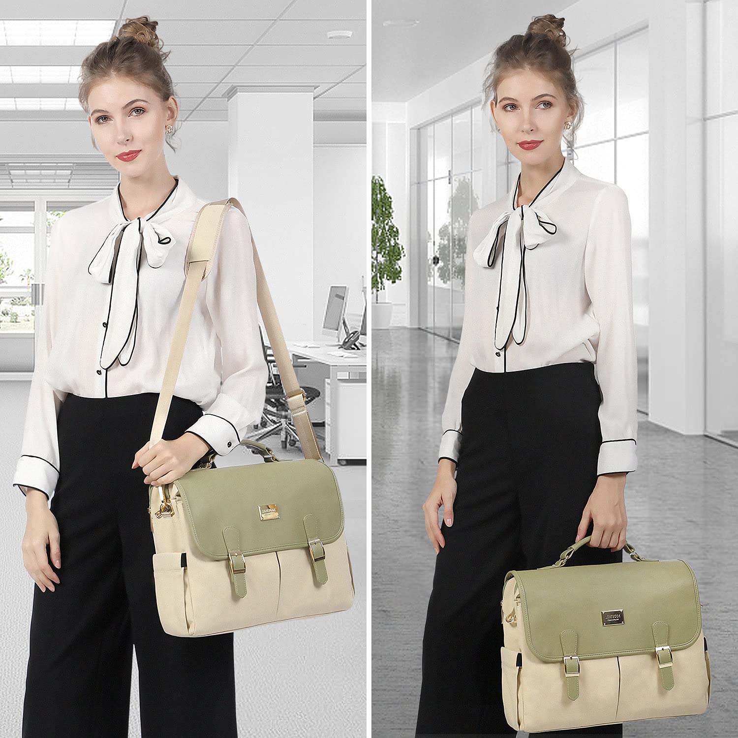 Foto 2 | Bolsa Para Portátil Lovevook De Gran Capacidad De 15 6 Pulgadas Con Rayas Negras - Venta Internacional.