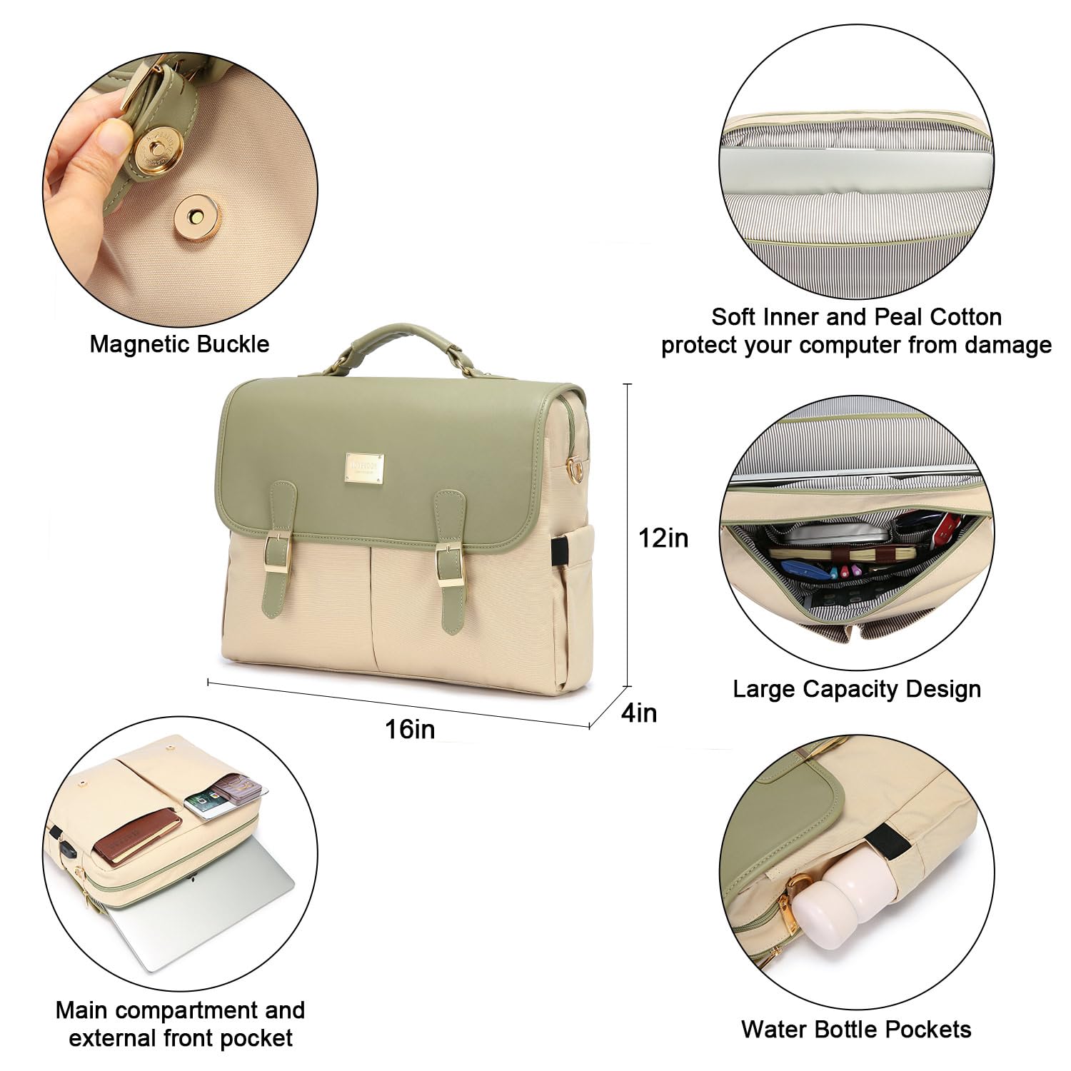 Foto 4 pulgar | Bolsa Para Portátil Lovevook De Gran Capacidad De 15 6 Pulgadas Con Rayas Negras - Venta Internacional.